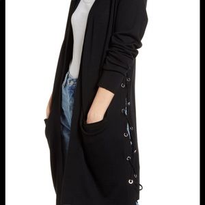 ALLSAINTS cross merino wool long cardi